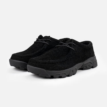 Pakalolo Sepatu Loafer Terra Moc Hairy Suede Full Black